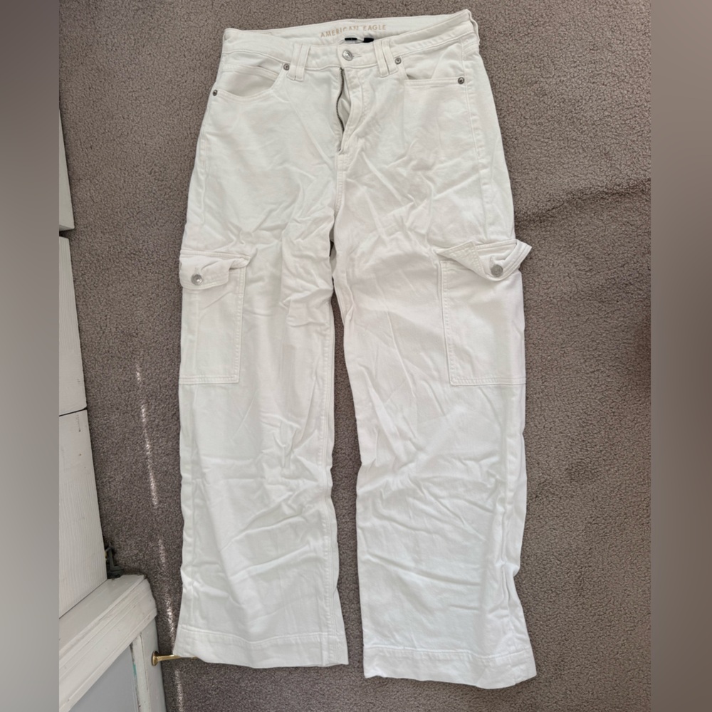 White Cargo Jeans - Picture 2 of 3